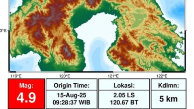 Gempa Magnitudo 4,9 Guncang Poso, Sulawesi Tengah