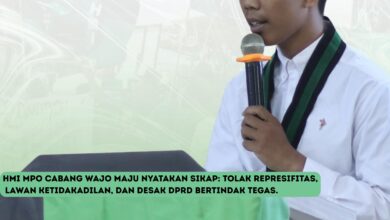 HMI MPO Cabang Wajo Maju Nyatakan Sikap: Tolak Represifitas, Lawan Ketidakadilan, dan Desak DPRD Bertindak Tegas