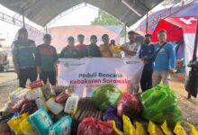 WIZ Wajo Berikan Bantuan Awal ke Korban Kebakaran di Sorowako