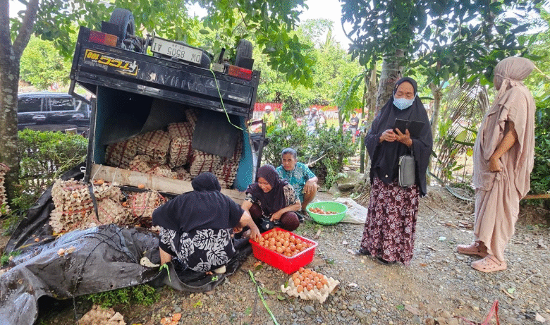 Sopir Ngantuk dan Tertidur, Mobil Pick Up Pengangkut Ratusan Telur Terbalik di Bone